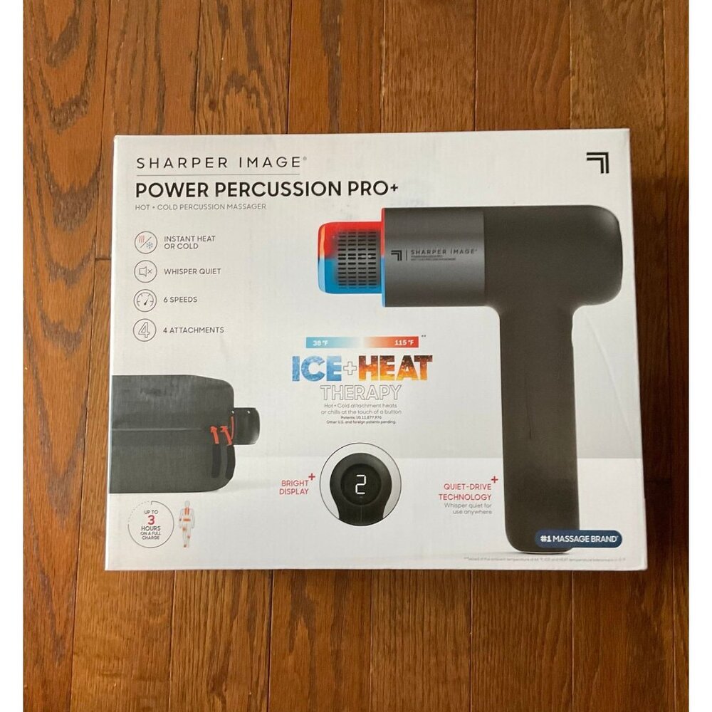 Sharper Image PowerBoost Pro‎ + compact massager with hot and cold - open box
